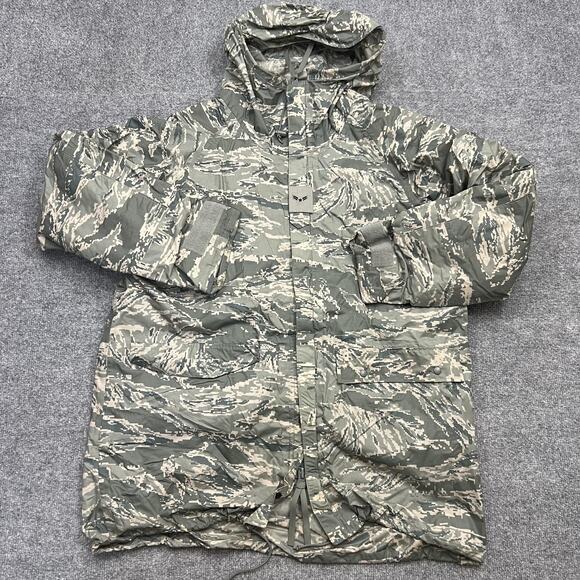 USAF Cold Weather Coat Mens Small Camouflage Liner Parka Military Jacket Air - Picture 1 of 9